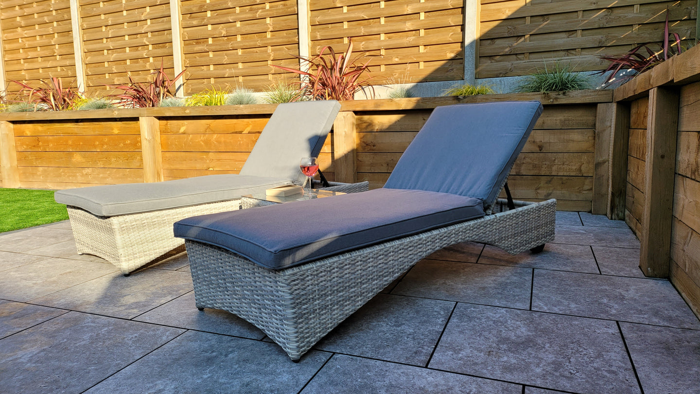 Signature Weave - Outdoor Furniture - Meghan - Sunlounger Set With Drinks Table